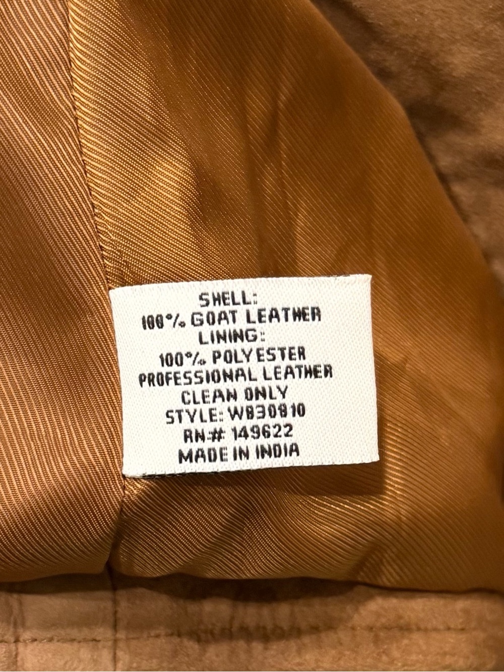 Walter Baker 100% Goat Suede Moto Jacket XL Camel Tan Leather Biker Silver View 4